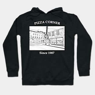 Pizza Corner Black Hoodie